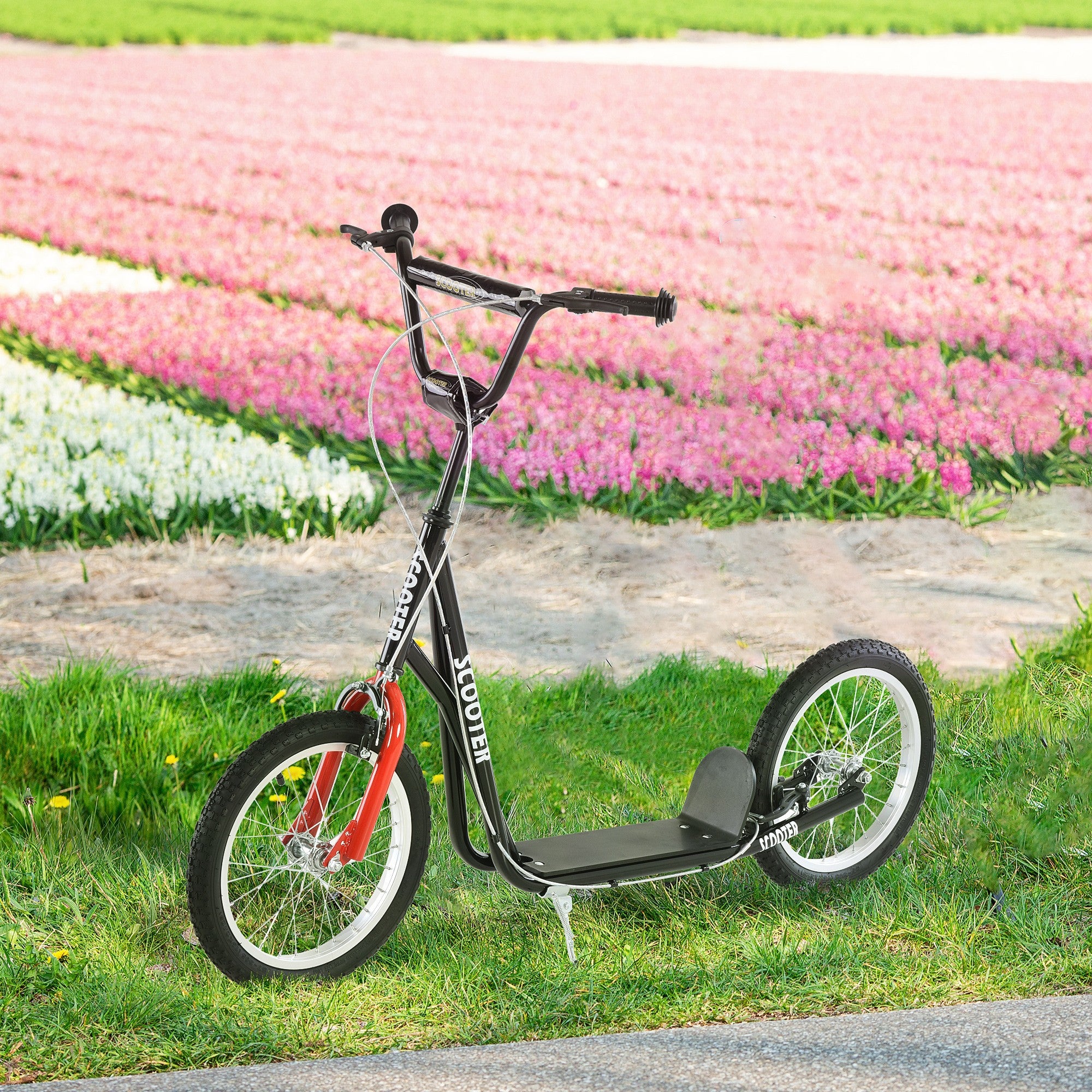 Kids Kick Scooter (Black) – Dual Rear Brakes & Adjustable Handlebar-lymiu