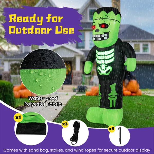 8.4ft LED-Lit Inflatable Frankenstein - Waterproof Outdoor Halloween Decor | LYMIU