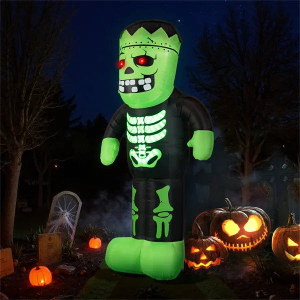 8.4ft LED-Lit Inflatable Frankenstein - Waterproof Outdoor Halloween Decor | LYMIU
