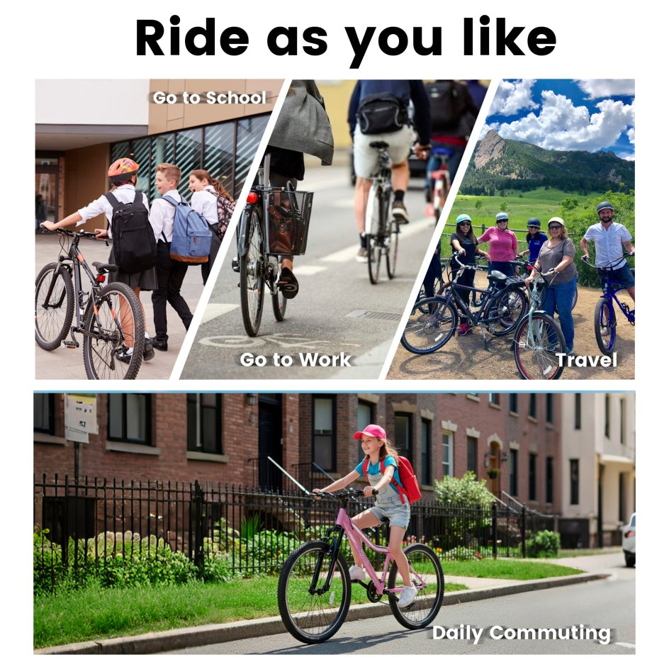 24/26-Inch Mountain Bike – 21-Speed All-Terrain MTB with Front Suspension - Lymiu