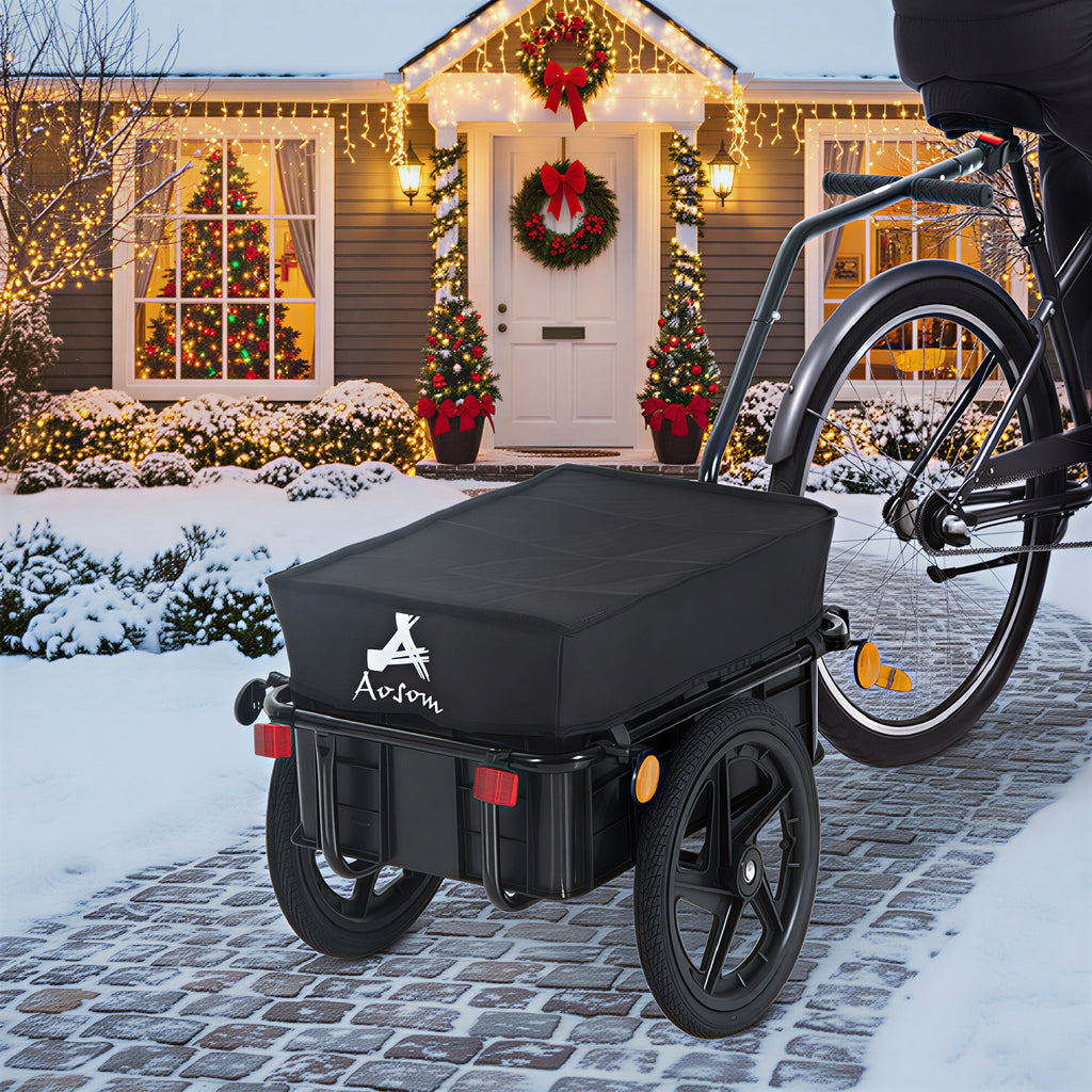 16-Inch Bicycle Cargo Trailer with Removable Box-lymiu
