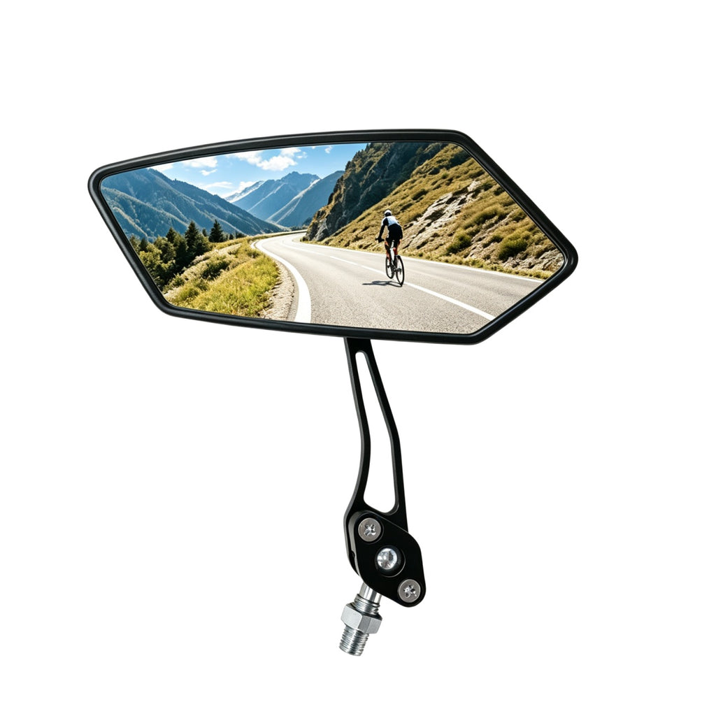 Bicycle Rearview Mirrors | Rotatable Wide-Angle MTB & E-Bike Handlebar Mirrors (1 Pair, Black)