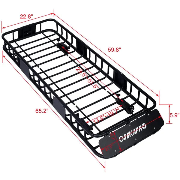64-Inch Rooftop Cargo Carrier Basket-lymiu