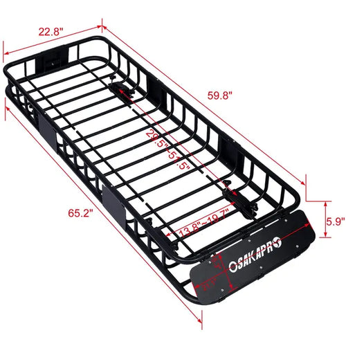 64-Inch Rooftop Cargo Carrier Basket-lymiu