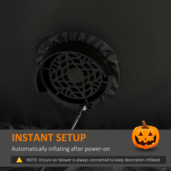 9-Foot Inflatable Pumpkin Ghost Halloween Decoration with LED Lights & Blower - LYMIU