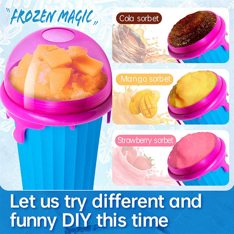 500ml Magic Slushy Maker Cup - Quick-Frozen Smoothie & Ice Cream Squeeze Bottle