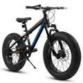 V20235 20-Inch 7-Speed Fat Tire Mountain Bike, Dual Disc Brake-lymiu