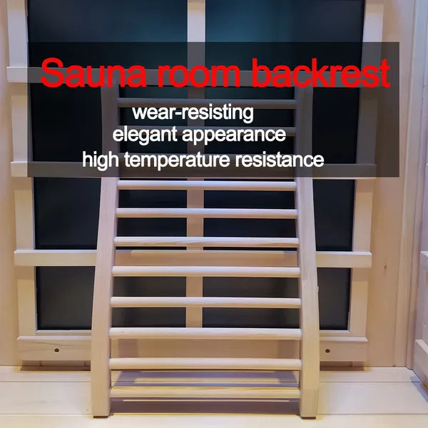Hemlock Wood Round Stick Sauna Backrest | Ergonomic Wooden Back Support for Sauna & Spa-lymiu