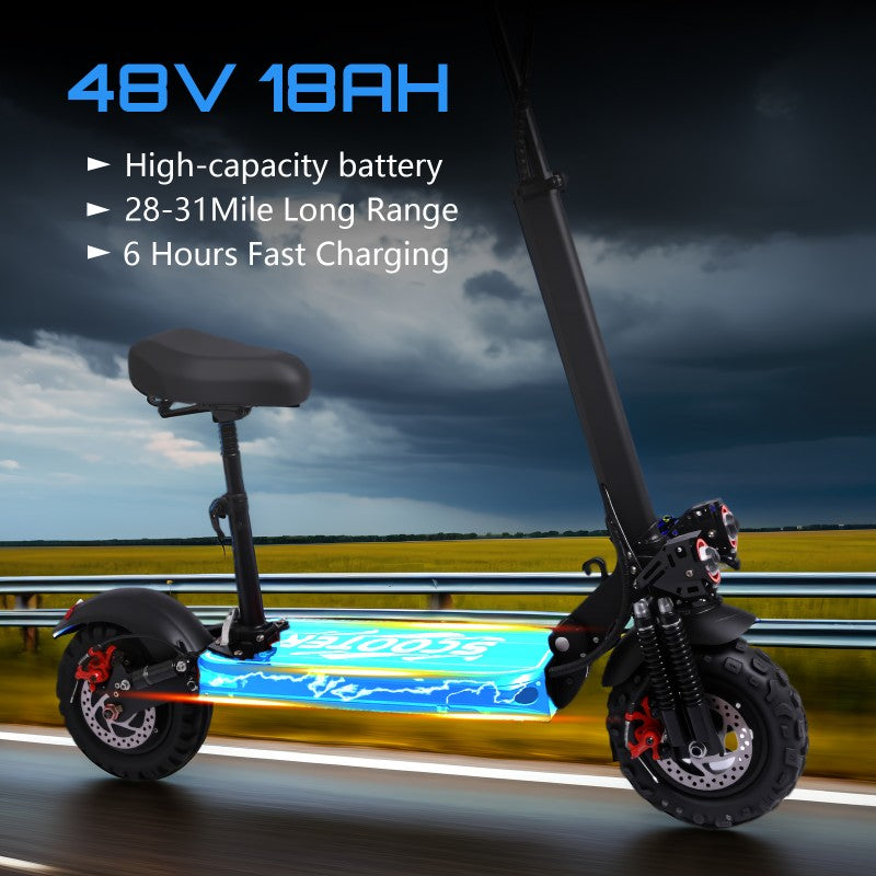 Anluosen D02 Pro E-Scooter: 1200W Dual-Suspension Off-Road Scooter, 55km/h- lymiu