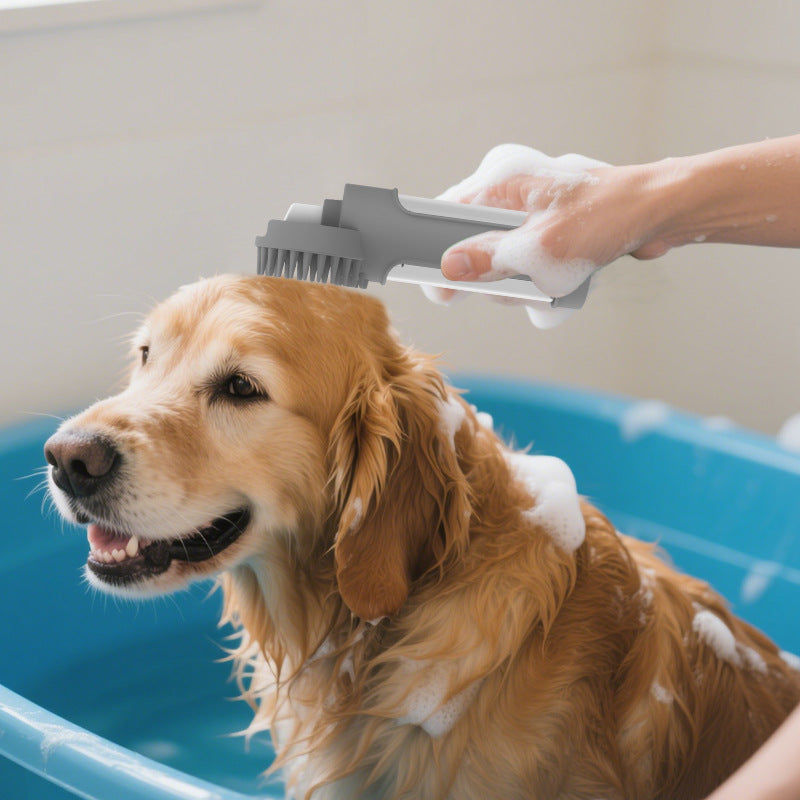 Multifunctional Silicone Pet Bath Brush & Foaming Dog & Cat Massage Grooming Tool-lymiu