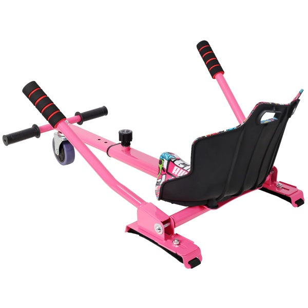 Hoverboard Go-Kart Seat Attachment | Fits 6.5" to 10" Hoverboards, Adjustable Off-Road Frame (Pink)=lymiu
