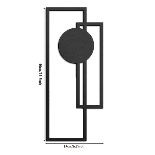 Abstract Line Iron Wall Art Set Modern Minimalist Black Decor - LYMIU