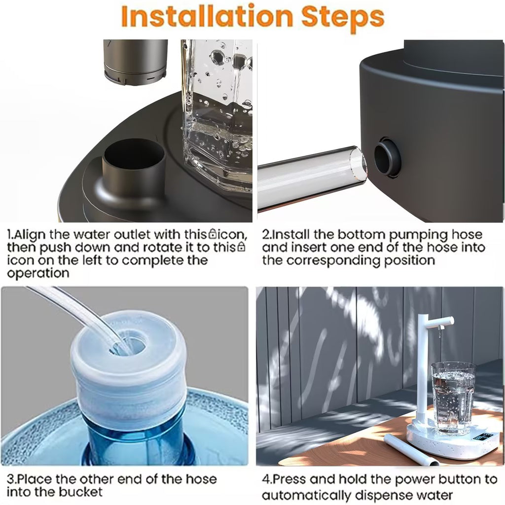 Automatic Desktop Water Dispenser with Extension Tube & Stand | Lymiu