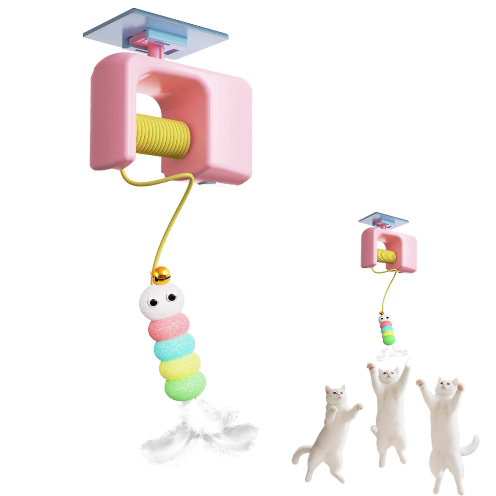 Automatic Hanging Cat Toy - Interactive Caterpillar & Flying Bird Self-Playing Toy
