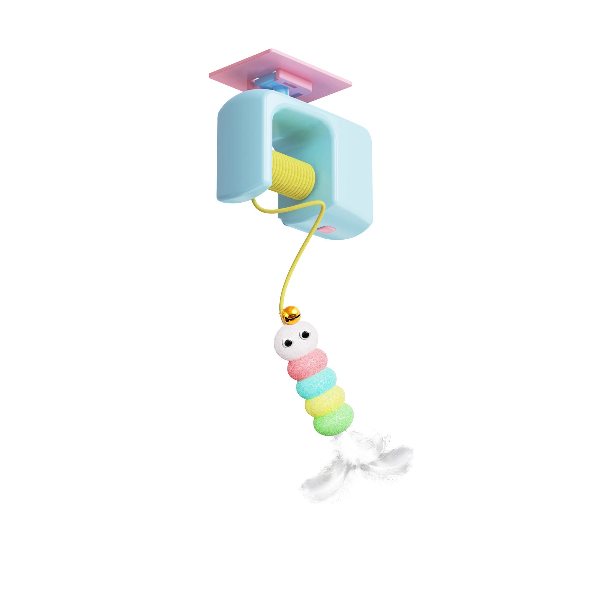 Automatic Hanging Cat Toy - Interactive Caterpillar & Flying Bird Self-Playing Toy