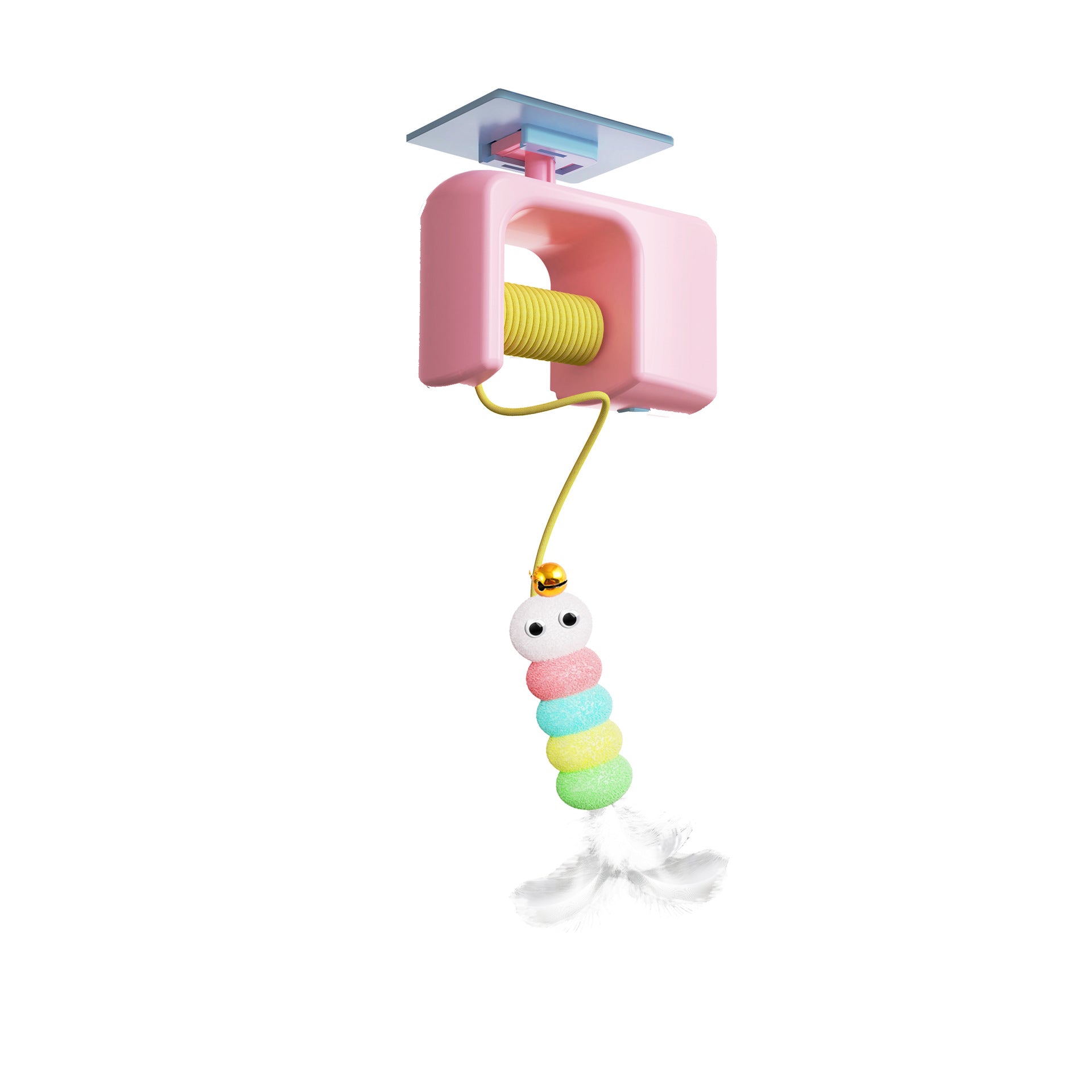 Automatic Hanging Cat Toy - Interactive Caterpillar & Flying Bird Self-Playing Toy