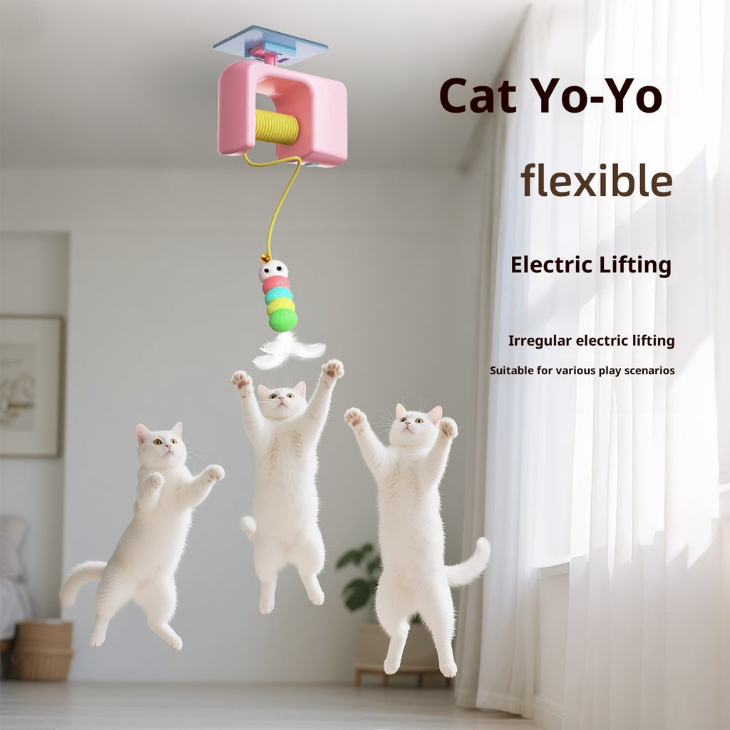 Automatic Hanging Cat Toy - Interactive Caterpillar & Flying Bird Self-Playing Toy