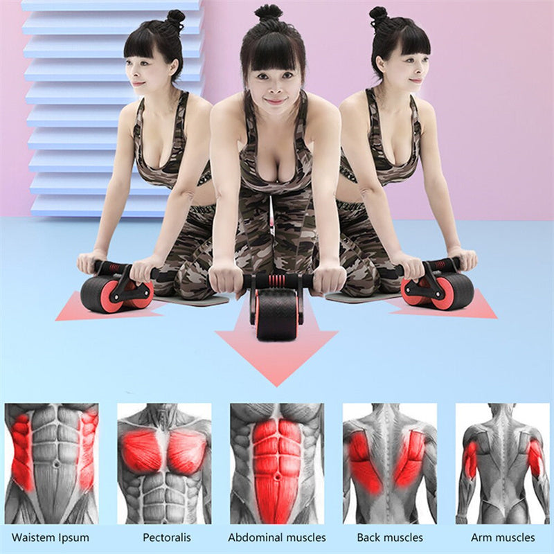 Automatic Rebound Double Wheel Ab Roller & Abdominal Exerciser for Home Gym | Lymiu