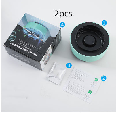 Automatic Smoke Purifying Ashtray - Portable Air Cleaner & Anion Odor Remover