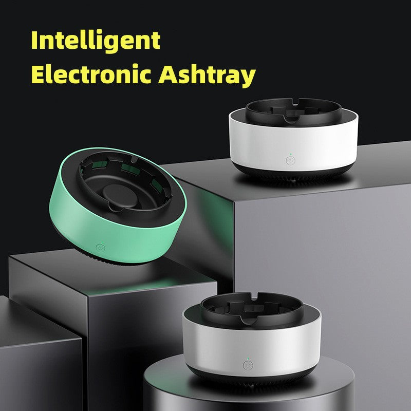 Automatic Smoke Purifying Ashtray - Portable Air Cleaner & Anion Odor Remover
