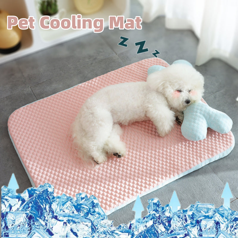 Breathable Cooling Pet Sleeping Mat - Soft Non-Slip Summer Dog Bed & Cat Kennel