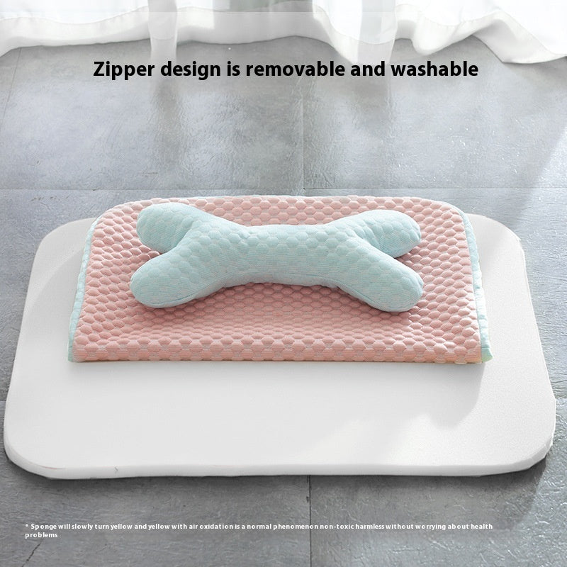 Breathable Cooling Pet Sleeping Mat - Soft Non-Slip Summer Dog Bed & Cat Kennel