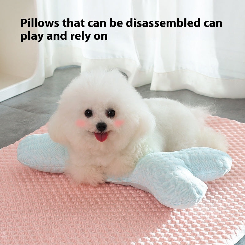 Breathable Cooling Pet Sleeping Mat - Soft Non-Slip Summer Dog Bed & Cat Kennel