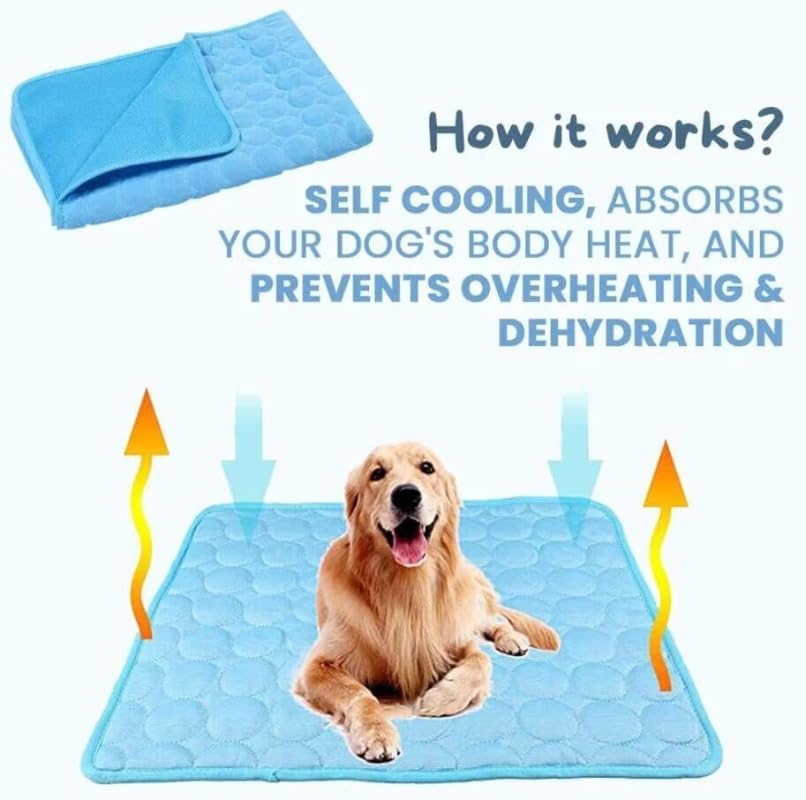 Breathable Pet Ice Silk Cooling Pad & Anti-Slip Summer Dog Bed Mat-lymiu