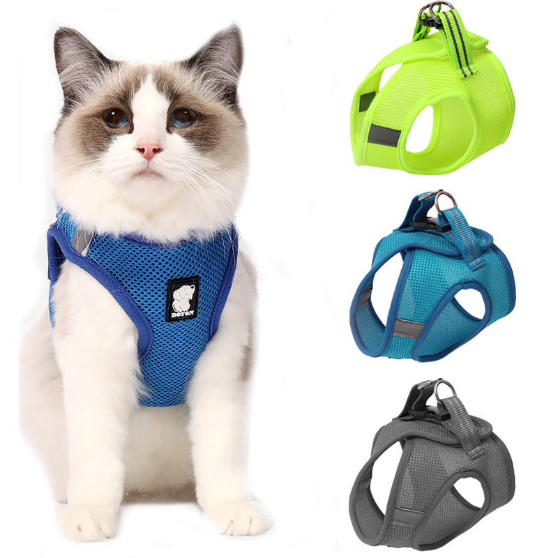 Breathable Sandwich Mesh Cat Harness and Leash Set | LYMIU