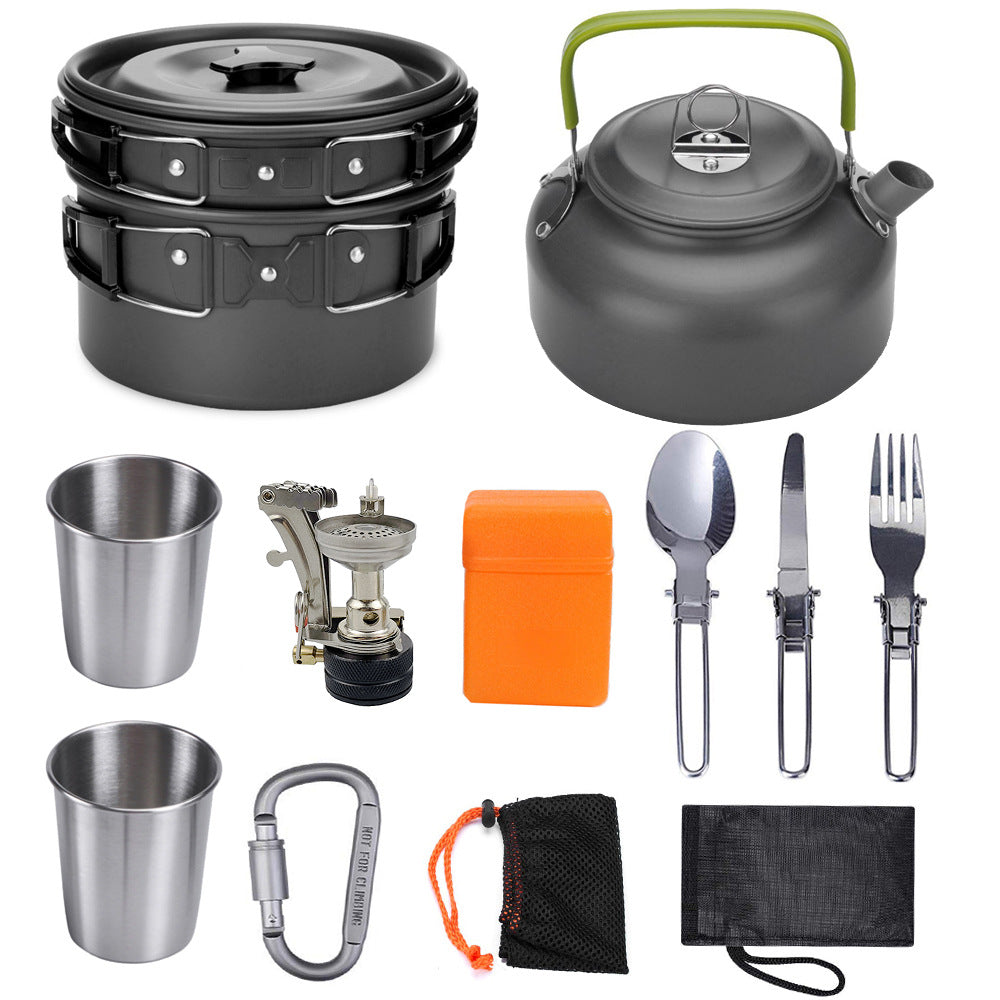 Camping Cookware Kit & Aluminum Outdoor Cooking Set | Lymiu