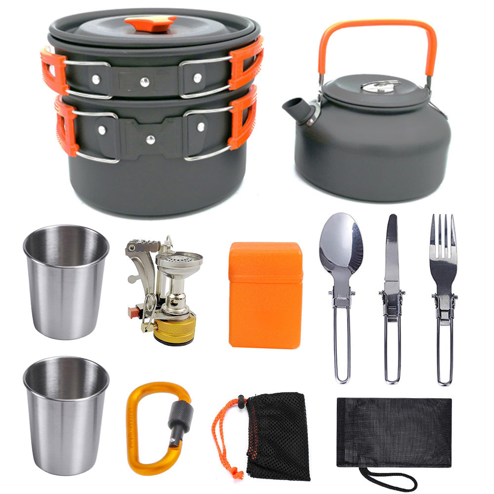 Camping Cookware Kit & Aluminum Outdoor Cooking Set | Lymiu