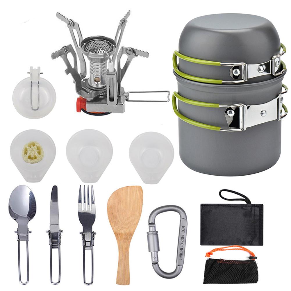 Camping Cookware Kit & Aluminum Outdoor Cooking Set | Lymiu