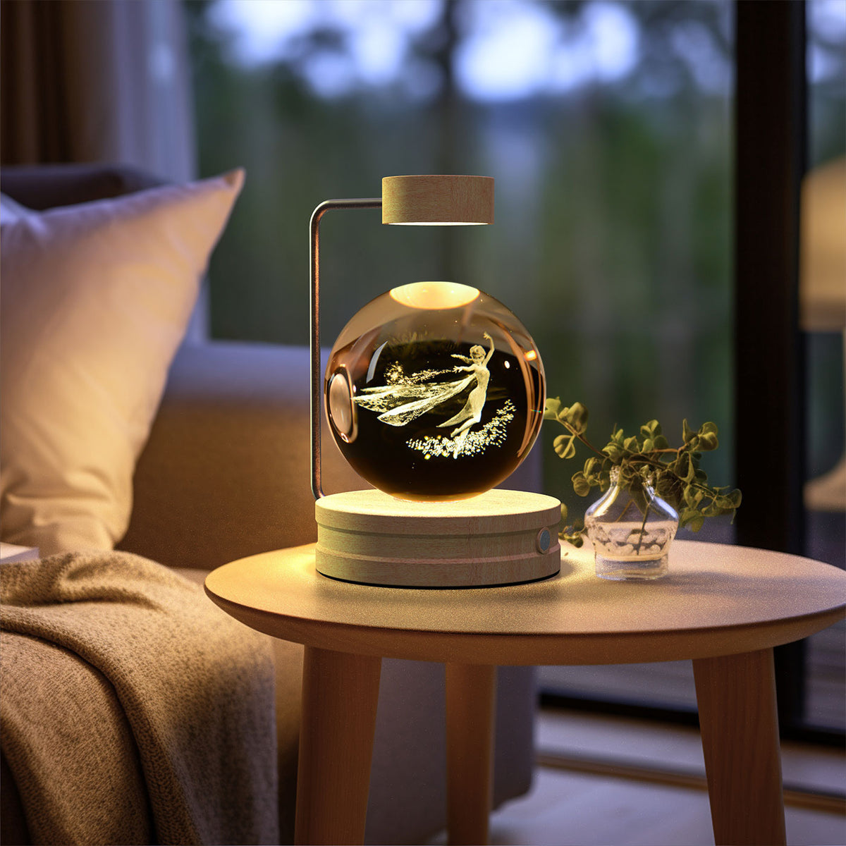 Crystal Ball Cosmic Dinosaur Indoor Night Light & USB Warm Bedside Lamp | Lymiu