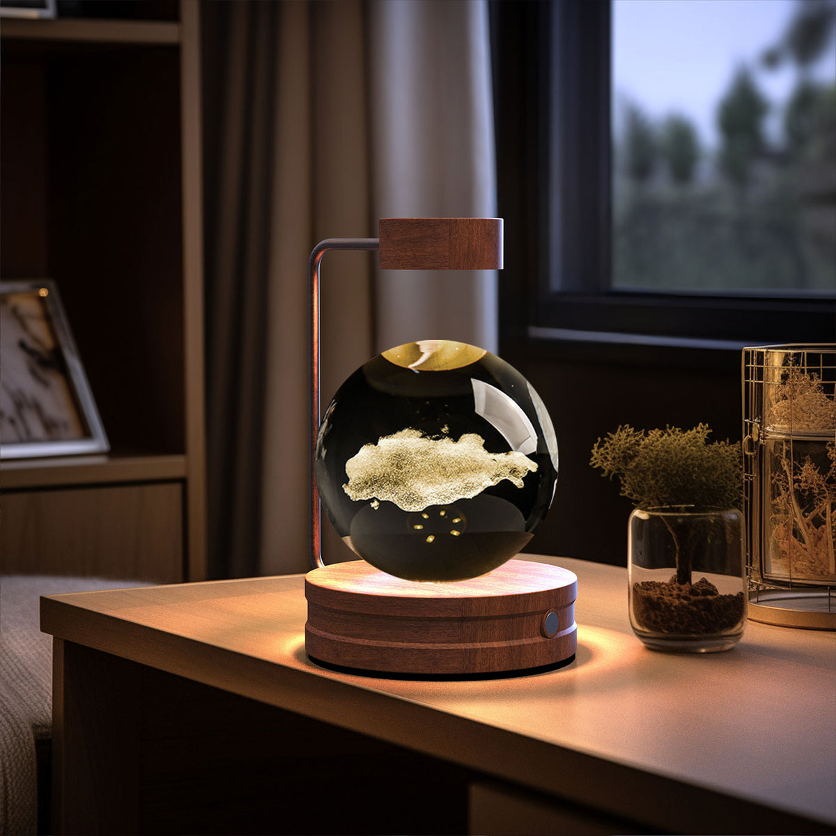 Crystal Ball Cosmic Dinosaur Indoor Night Light & USB Warm Bedside Lamp | Lymiu