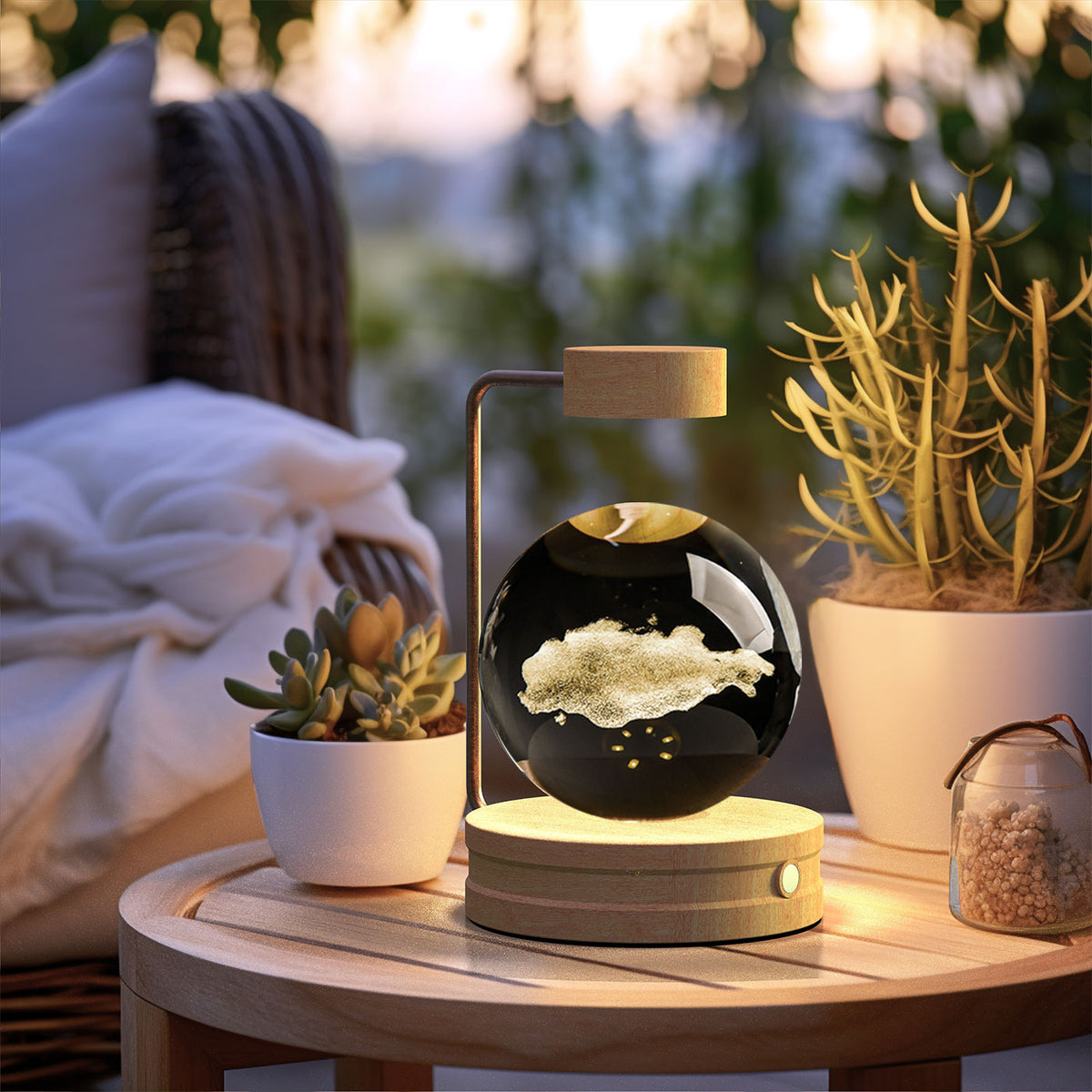 Crystal Ball Cosmic Dinosaur Indoor Night Light & USB Warm Bedside Lamp | Lymiu
