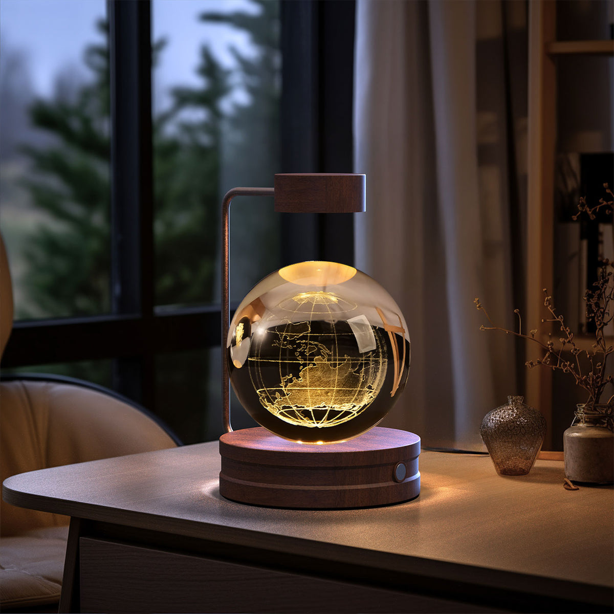 Crystal Ball Cosmic Dinosaur Indoor Night Light & USB Warm Bedside Lamp | Lymiu