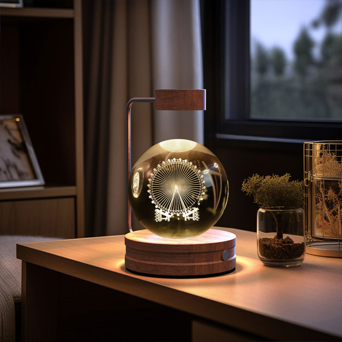 Crystal Ball Cosmic Dinosaur Indoor Night Light & USB Warm Bedside Lamp | Lymiu