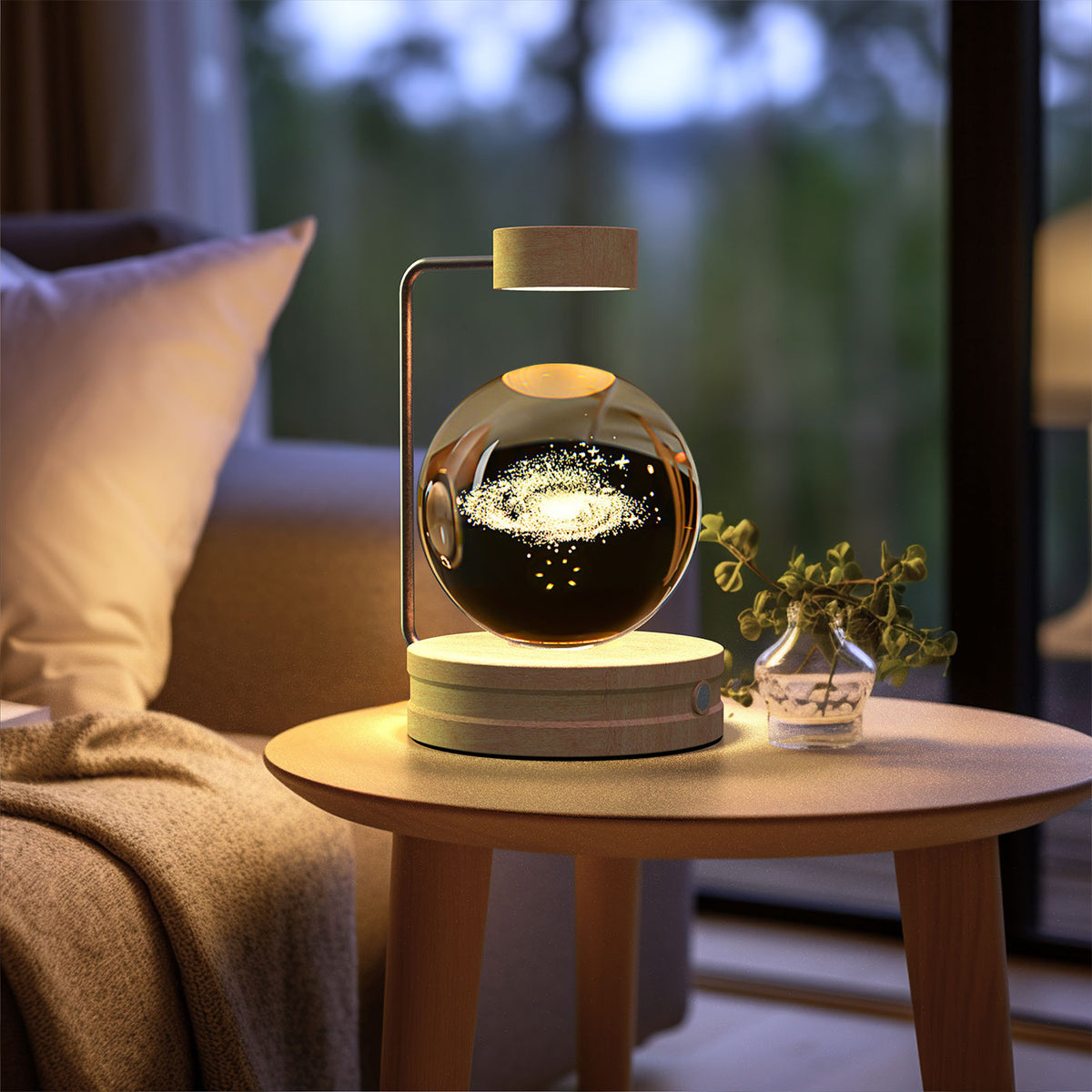 Crystal Ball Cosmic Dinosaur Indoor Night Light & USB Warm Bedside Lamp | Lymiu