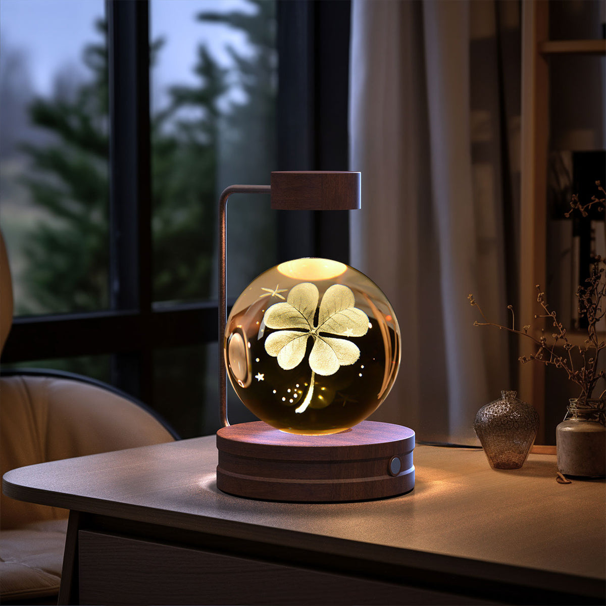 Crystal Ball Cosmic Dinosaur Indoor Night Light & USB Warm Bedside Lamp | Lymiu