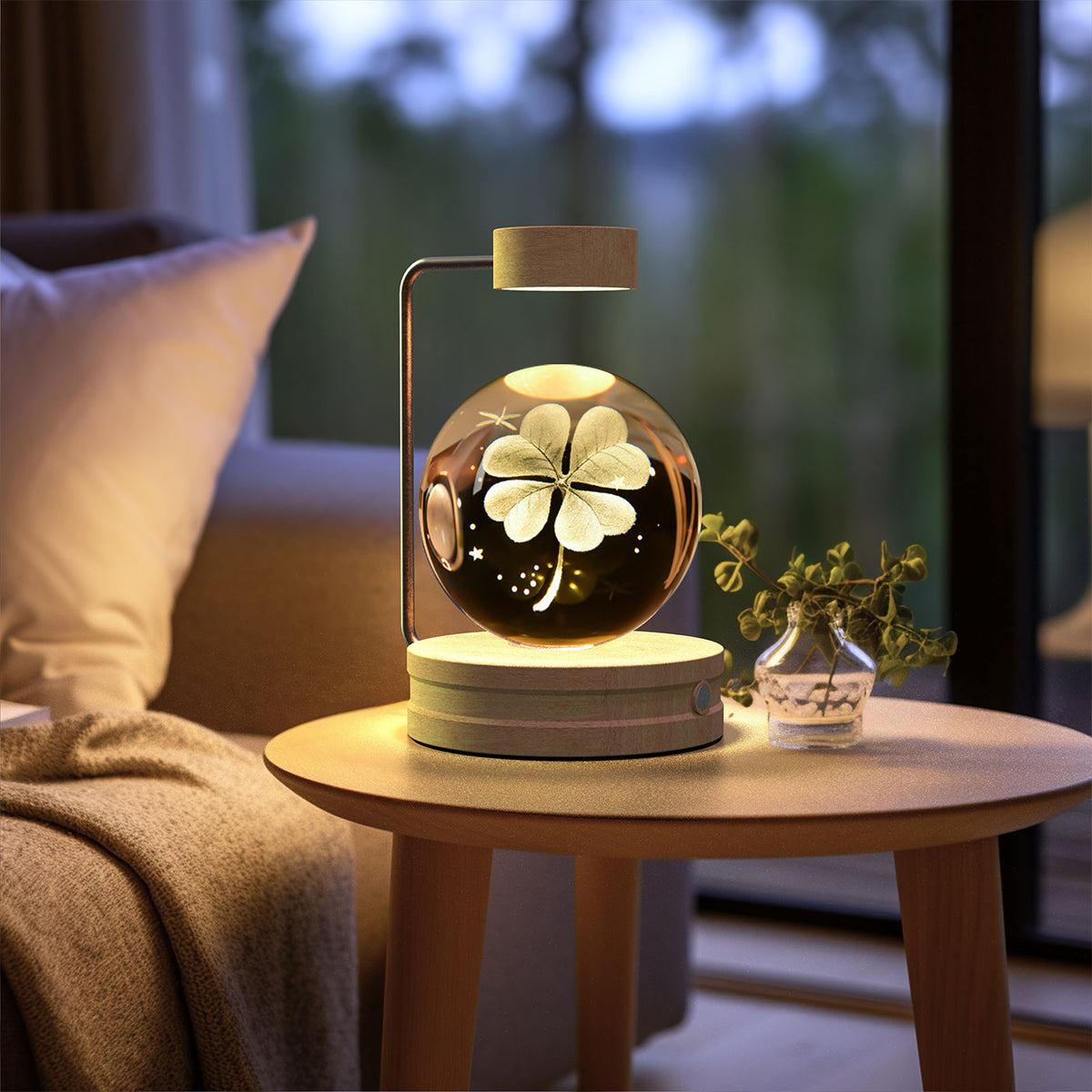 Crystal Ball Cosmic Dinosaur Indoor Night Light & USB Warm Bedside Lamp | Lymiu
