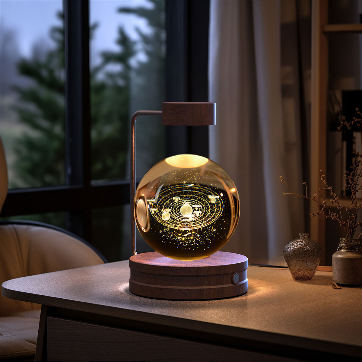 Crystal Ball Cosmic Dinosaur Indoor Night Light & USB Warm Bedside Lamp | Lymiu