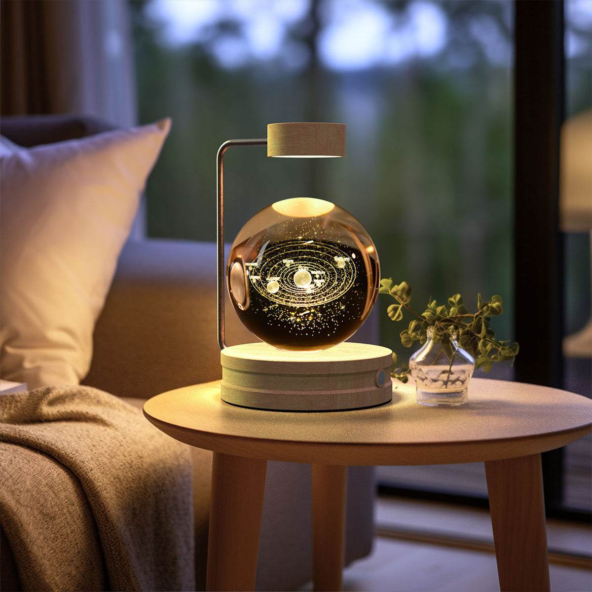 Crystal Ball Cosmic Dinosaur Indoor Night Light & USB Warm Bedside Lamp | Lymiu