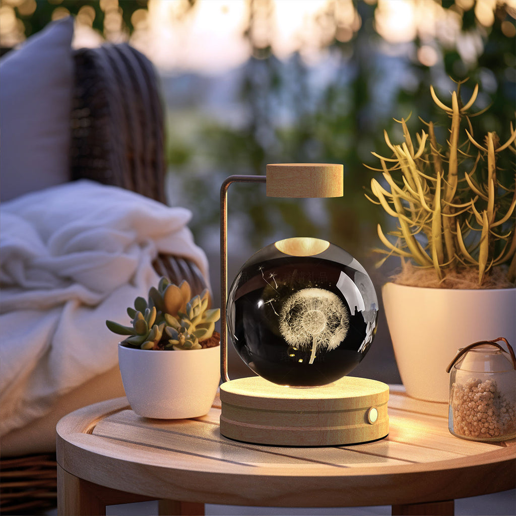 Crystal Ball Cosmic Dinosaur Indoor Night Light & USB Warm Bedside Lamp | Lymiu
