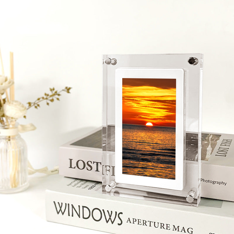 Digital Picture Frame Acrylic Video Player & Vertical Display Video Frame | Lymiu