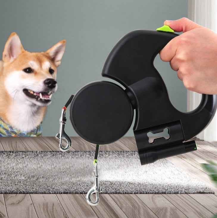 Dual Retractable Dog Leash for Two Dogs with LED Light | LYMIU