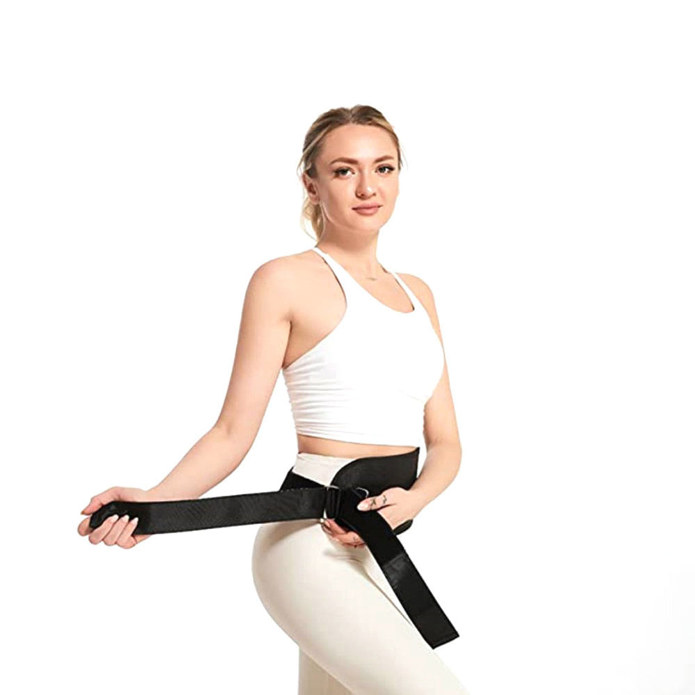 Dumbbell & Plate Hip Thrust Belt & Anti-Slip Waist Strap for Gym & Home Workout | Lymiu