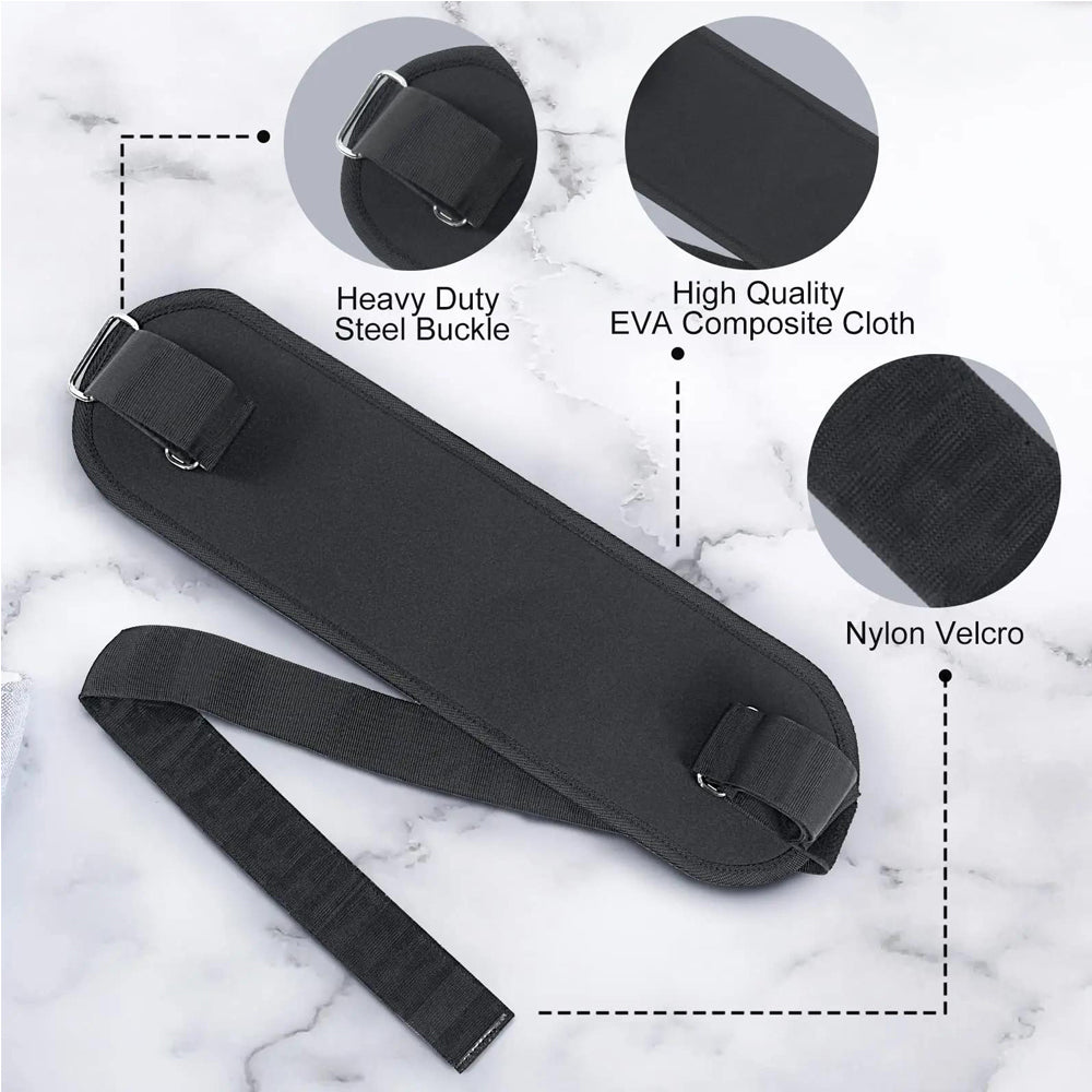 Dumbbell & Plate Hip Thrust Belt & Anti-Slip Waist Strap for Gym & Home Workout | Lymiu
