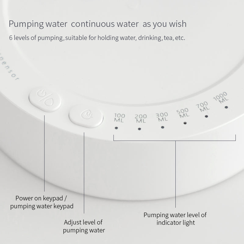 Electric Desktop Water Gallon Dispenser & Rechargeable Automatic Bottle Pump | Lymiu
