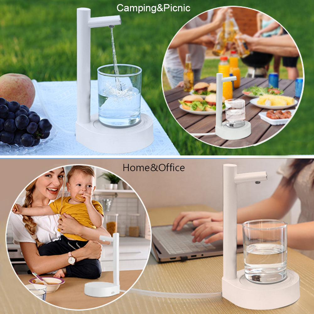 Electric Desktop Water Gallon Dispenser & Rechargeable Automatic Bottle Pump | Lymiu