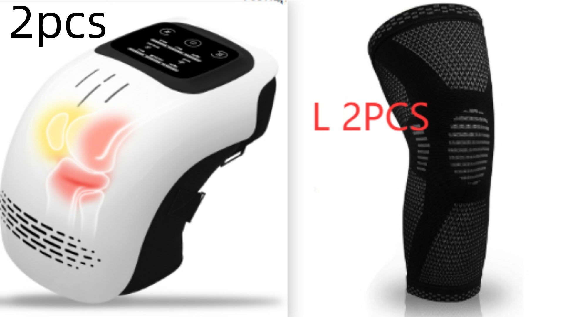 Electric Heated Knee Massager with Infrared Laser & Vibration | Pain Relief Cordless Knee Care | Lymiu